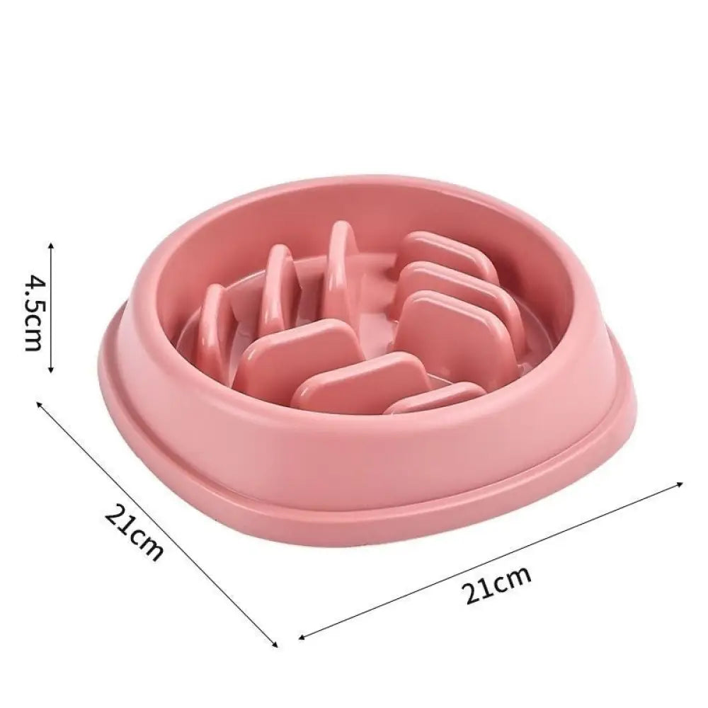 Dog Bowl Cat Slow Feeder Bowl Anti-choking Slow Feeder For Dogs Large Capacity Food Dish - Bulk / Pink - Slow Feeder