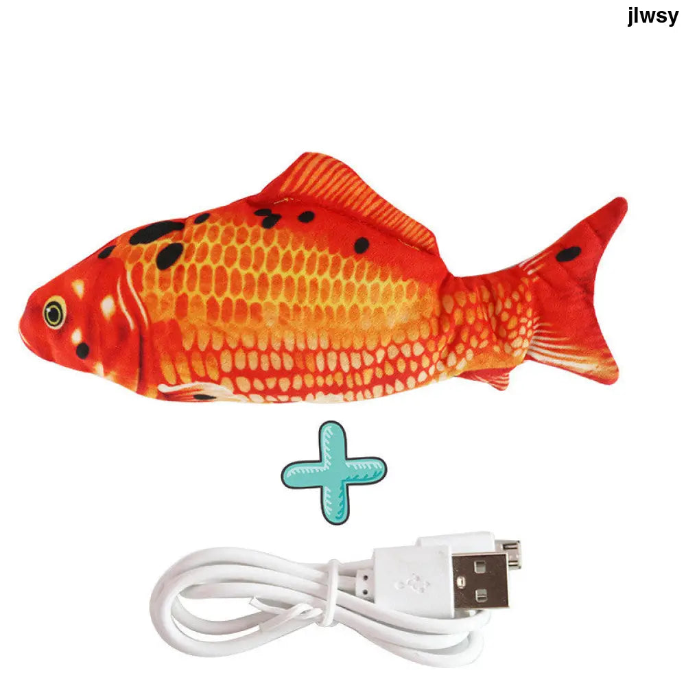 Interactive Puzzle Cat Toy Fish Funny Cat Toy - Red Carp / USB - Interactive Cat Toy