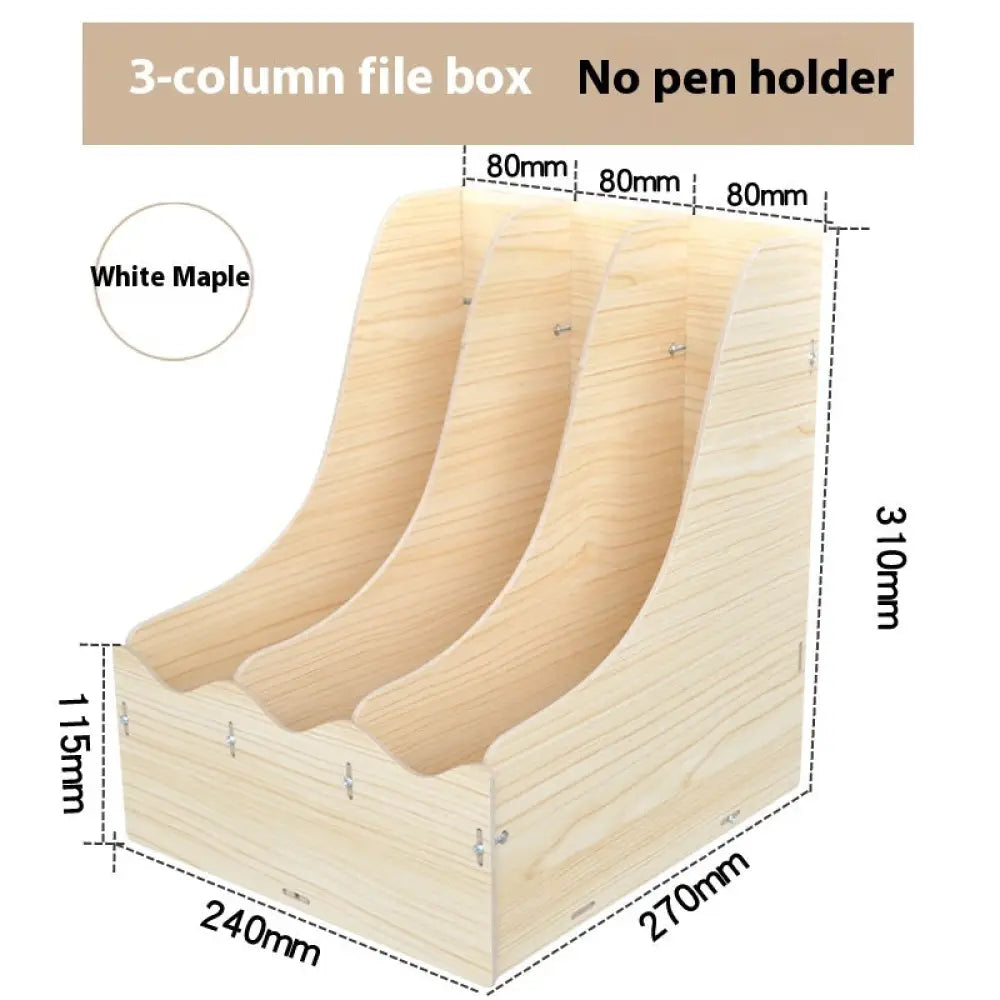 Office Desk Surface Panel Organizer Folder Storage Box Drawer - Style 14 White Maple Color - Drawer Organiser Set