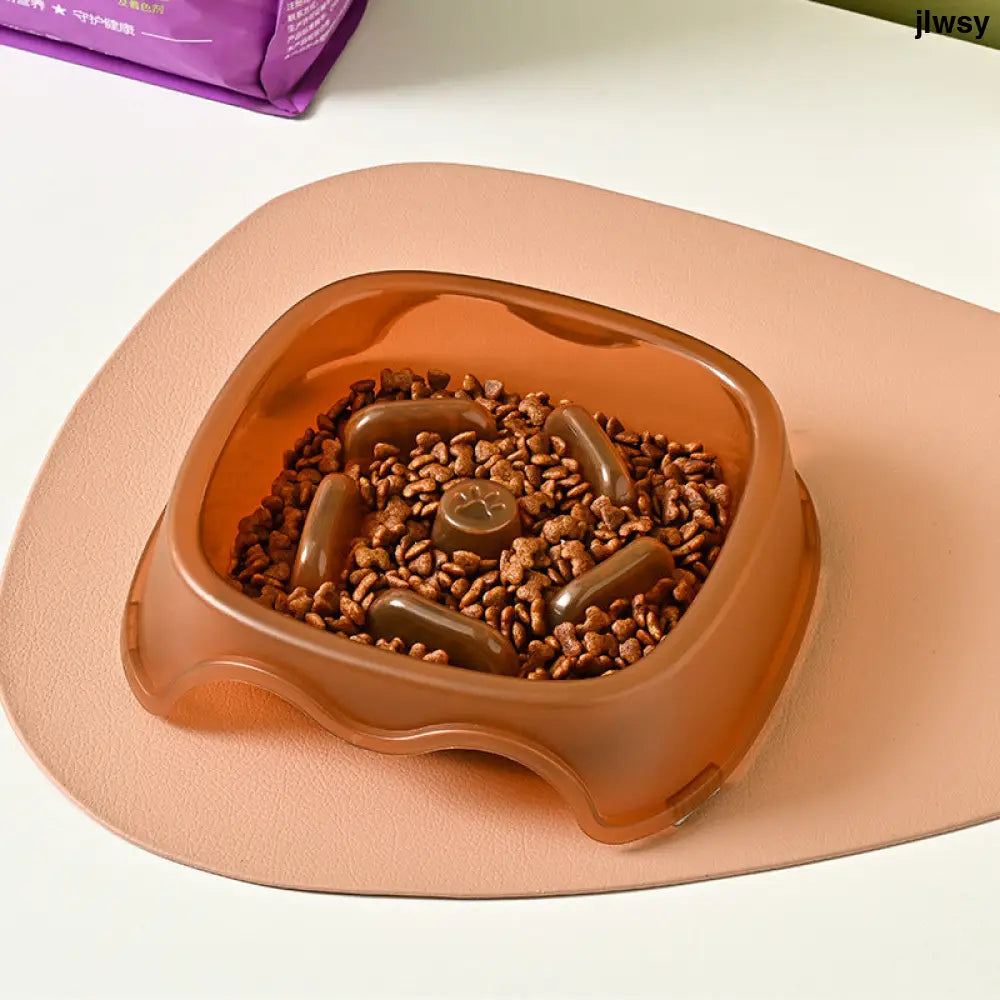 Pet Dog Slow Anti-Suffocation Anti-Choking Water Feeder Bowl Puppy Plastic Bowl Household Dogs Food Plate Feeding