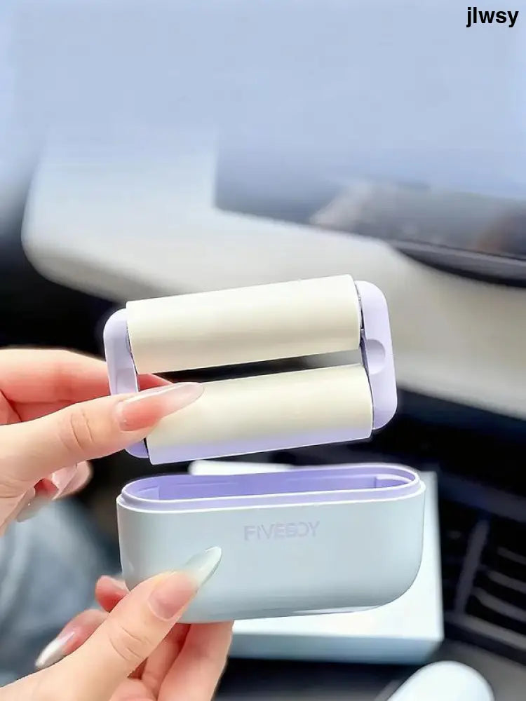 Portable Pet Hair Remover With Lid Reusable Palm-Sized Lint Roller Pocket-Sized Travel Essential For Removing Cat And