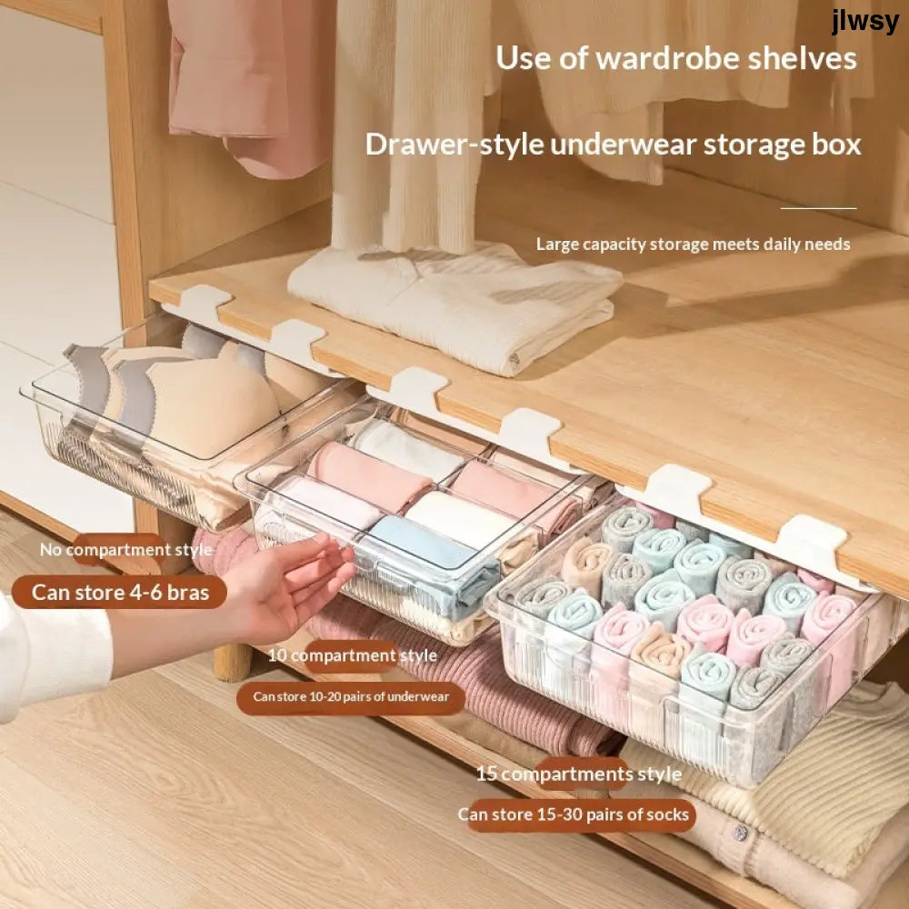 Transparent Underwear Panties And Socks Organizer Drawer Box - Drawer Organiser Set